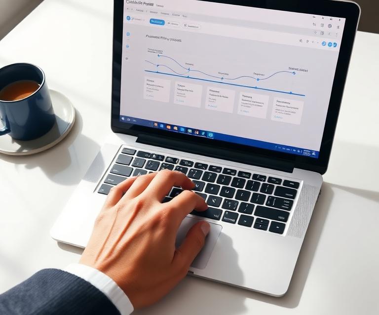 A CRM pipeline and follow-up automation sequence displayed on a monitor during a call review.